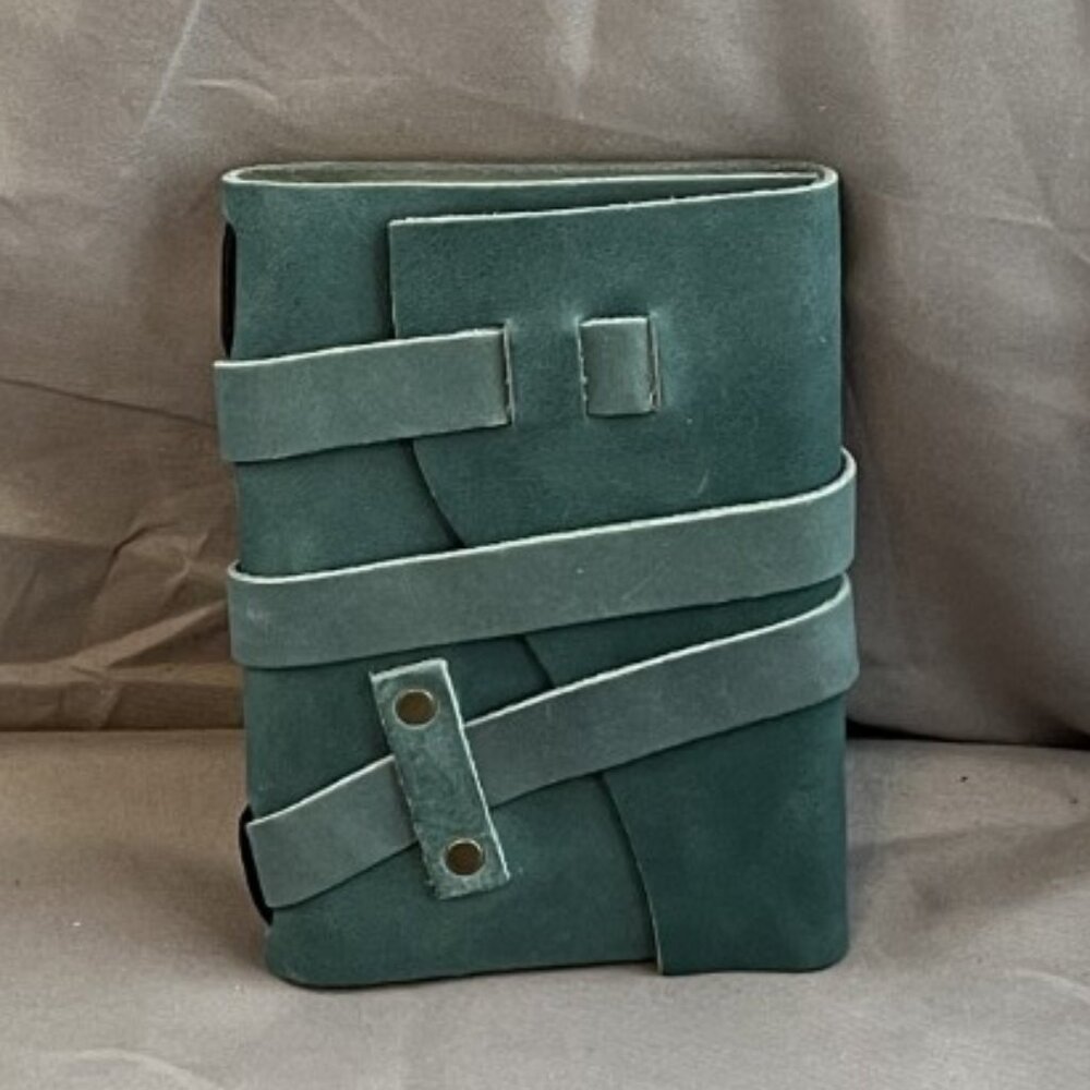 Portland Leather, Crossbody Tote, Beluga/White, w/Journal & Tassel Bag Charm - Picture 7 of 15